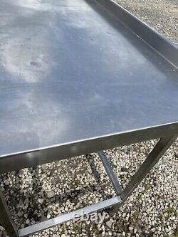 Stainless Steel Table Wall Bench Heavy Duty 1400mm Long Full Void