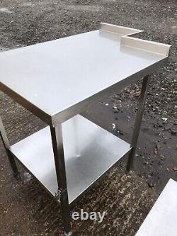 Stainless Steel Table With Cut Out Undershelf