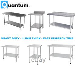 Stainless Steel Table With Extra Shelf Work Bench Catering Table Kitchen Top