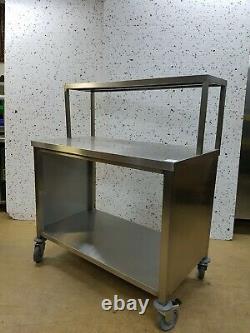 Stainless Steel Table With Shelf Above