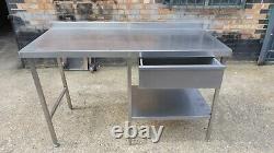 Stainless Steel Table Work Top, Chef's Table With Drawer 150cm
