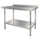 Stainless Steel Wall Table With Upstand 1000mm X 600mm