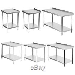 Stainless Steel Work Bench Commercial Catering Table Kitchen Worktop 2ft to 6ft