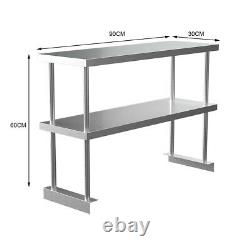 Stainless Steel Work Bench Commercial Kitchen Catering Table Prep Worktop 3-6FT