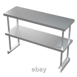 Stainless Steel Work Table Commercial Catering Kitchen Prep Tables with Over Shelf