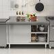 Stainless Steel Work Table Commercial Catering Table Kitchen Prep Table Cabinet