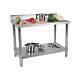 Stainless Steel Work Table Commercial Kitchen Catering Worktop Food Prep Top