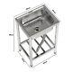 Stainless Steel Work Table Commercial Kitchen Sink Storage Cabinet Double Bowl