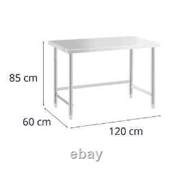 Stainless Steel Work Table Stainless Steel Cutting Table 120 x 60 cm 91 kg