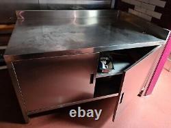 Stainless Steel Worktop Cabinet Table with shelf 1500x980x850