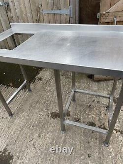 Stainless Steel table with waste hole 1200mm Long