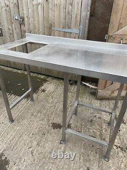 Stainless Steel table with waste hole 1200mm Long