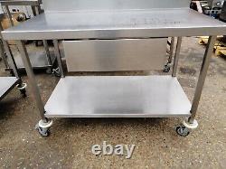 Stainless steel 2 step table work top work bench heavy duty 120 cm # J 75
