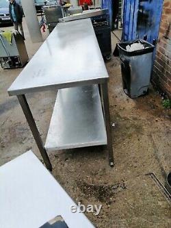 Stainless steel 2 step table work top work bench heavy duty 275 cm # JS 270