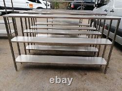 Stainless steel 3 step table work top work bench heavy duty 200 cm # J 122