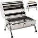 Stainless Steel Bbq Grill Portable Charcoal Table-top Foldable Camping Picnic