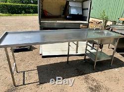 Stainless steel Commercial single bowl tap & sink prep table £250 + vat