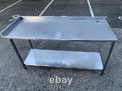 Stainless steel catering table used