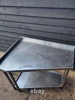 Stainless steel catering table used