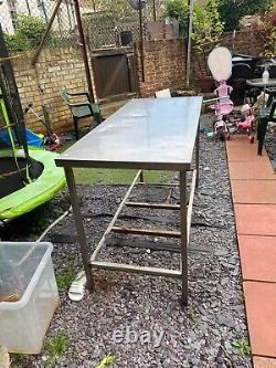 Stainless steel commercial catering table heavy duty