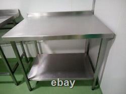 Stainless steel food prep table used