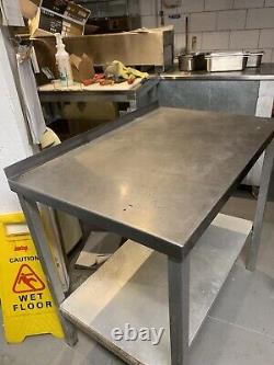 Stainless steel prep table used