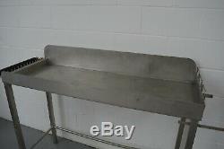 Stainless steel table sausage linking table food prep sink 164cm x 54cm x120cm H