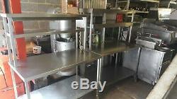 Stainless steel table with Heated Gantry, Commercial food warmer with chefs table