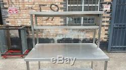 Stainless steel table with Heated Gantry, Commercial food warmer with chefs table