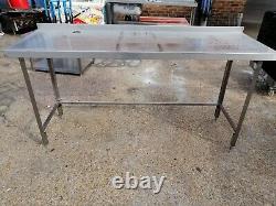 Stainless steel table work top work bench heavy duty 180 cm commercial # J 252