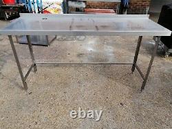 Stainless steel table work top work bench heavy duty 180 cm commercial # J 252