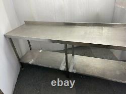 Stainless steel worktop table for kitchen heavy duty commercial 230X61X85CM