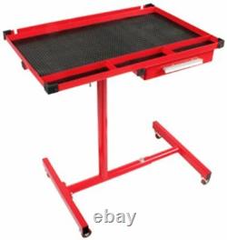 Sunex 8019 Heavy Duty Adjustable Red Work Table With Drawer