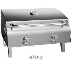 Super Grills 2 Burner Stainless Steel Table Top 21 Gas Barbecue BBQ Grill