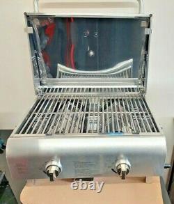 Super Grills 2 Burner Stainless Steel Table Top 21 Gas Barbecue BBQ Grill