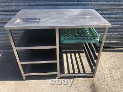 Table Stainless Steel W110cm / Bar/ Glasswasher / catering Restraunt Commercial