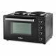 Tower 32l Table Top Compact Electric Mini Oven In Black With 2 Hotplates T14044