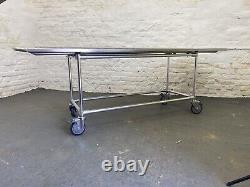 UK DELIVERY Stainless Steel Funeral Trolley Coffin Mortuary Stretcher Table