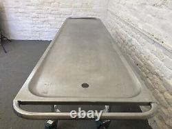 UK DELIVERY Stainless Steel Funeral Trolley Coffin Mortuary Stretcher Table