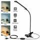 Usb Clip On Desk Lamp Flexible Clamp Reading Light Led Bed Table Bedside Night