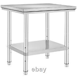 VEVOR 76X60cm Stainless Steel Work Table Shelf For Commercial Kitchen Restaurant