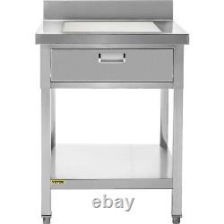 VEVOR Commercial Food Prep Table Stainless Steel Cater Table Bench Worktop Home