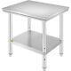 Vevor Commercial Kitchen Catering Table 24x30 Stainless Steel Work Bench