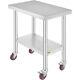 Vevor Kitchen Work Bench 18x30 Stainless Steel Catering Work Table Food Prep