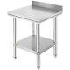 Vevor Kitchen Work Bench 60x60x80 Stainless Steel Catering Prep Table Worktop