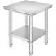 Vevor Kitchen Work Bench Catering Table 24x24 Commercial Stainless Steel