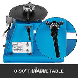 VEVOR Rotary Welding Positioner Turntable Table 10KG 2.5 3 Jaw Lathe Chuck