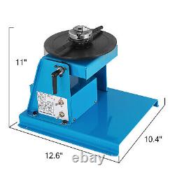 VEVOR Rotary Welding Positioner Turntable Table 10KG 2.5 3 Jaw Lathe Chuck