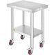 Vevor Stainless Steel Catering Work Table 24x18 Inch Commercial Kitchen Table