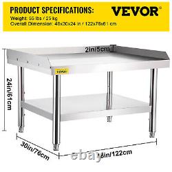 VEVOR Stainless Steel Table for Prep & Work 48 x 30 Kitchen Equipment Stand